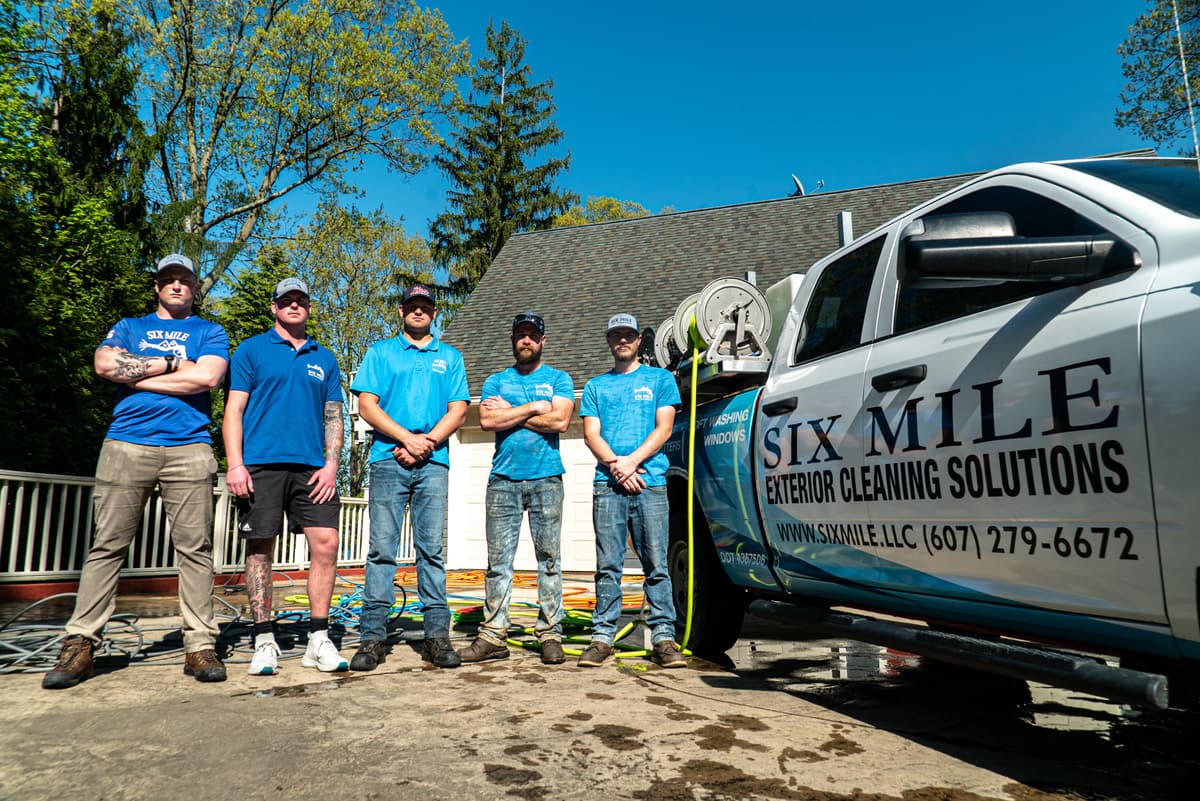 The Six Mile crew and branded truck